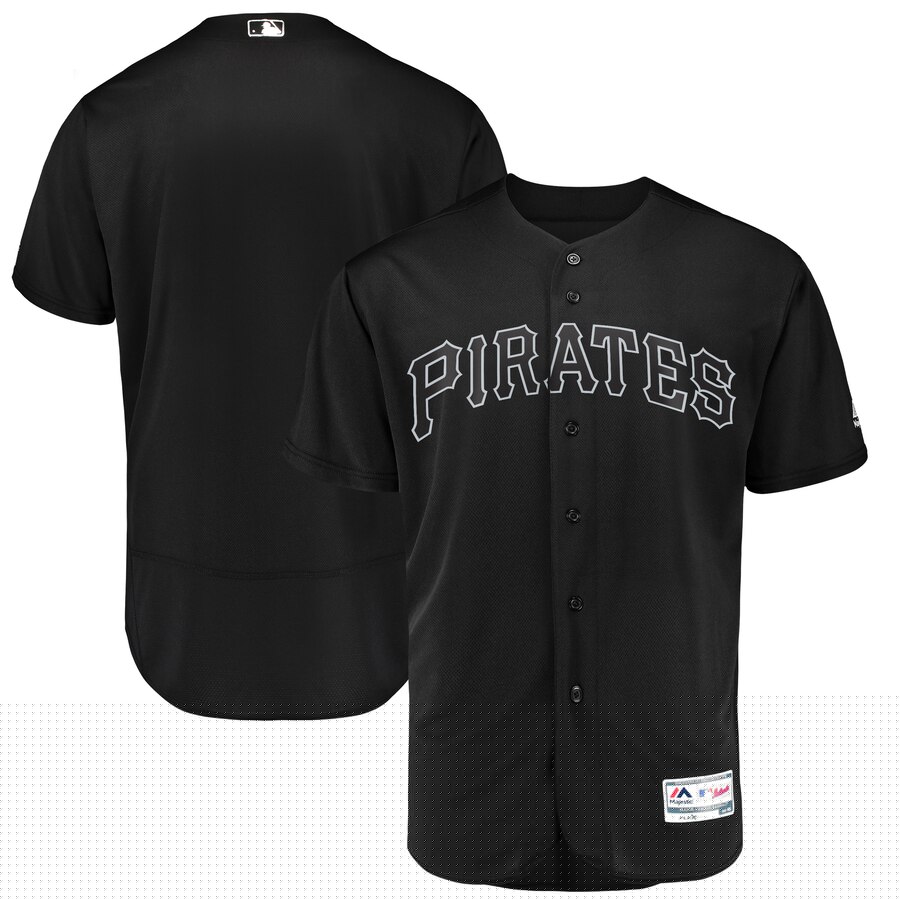 Customized Men Pittsburgh Pirates black Blank MLB Jerseys->boston celtics->NBA Jersey